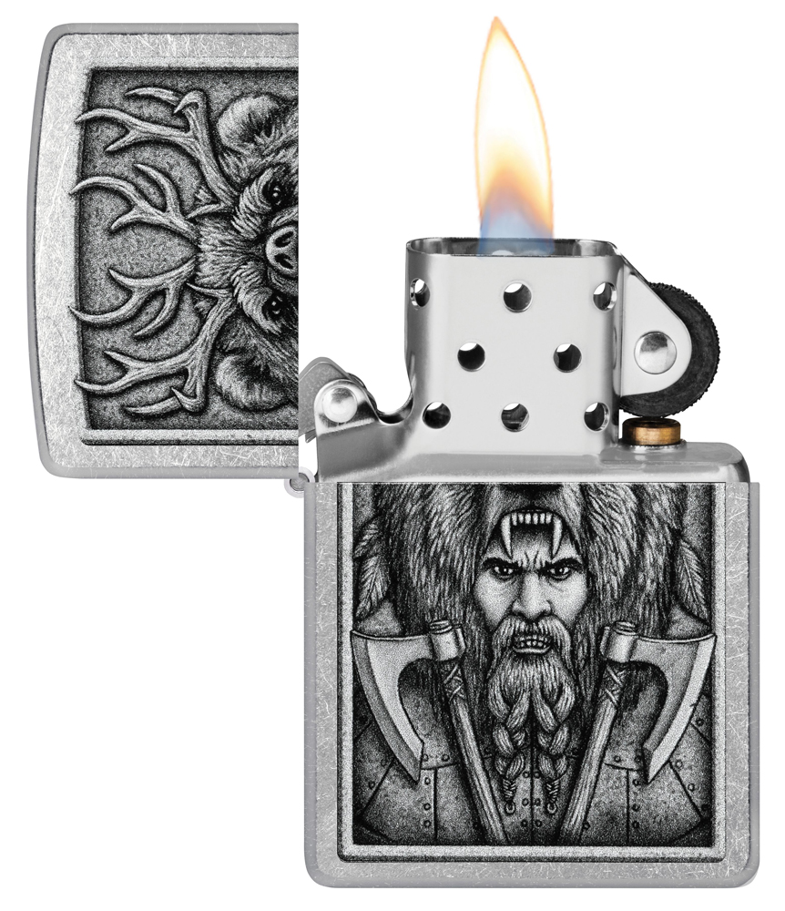   Zippo Street Chrome Barbarian Design