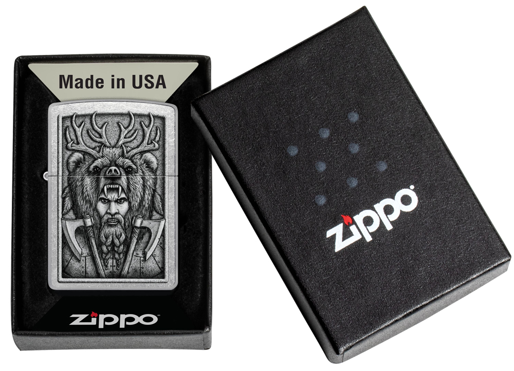   Zippo Street Chrome Barbarian Design